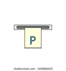 fondo blanco de la entrada de estacionamiento, vector de icono