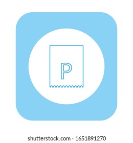 fondo blanco de la entrada de estacionamiento, vector de icono