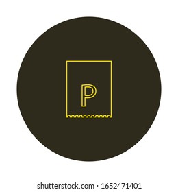 parking ticket white background, icon vector