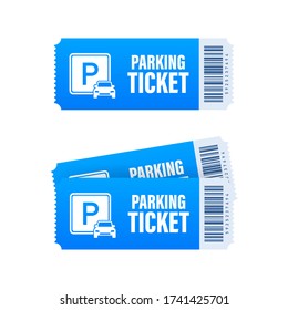 Parking tickets, great design for any purposes. Parking zone. Vector stock illustration