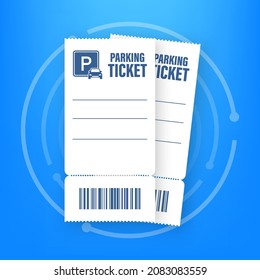 Parking tickets, great design for any purposes. Parking zone. Vector stock illustration