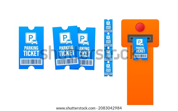 Parking tickets, great design for any\
purposes. Parking zone. Vector stock\
illustration