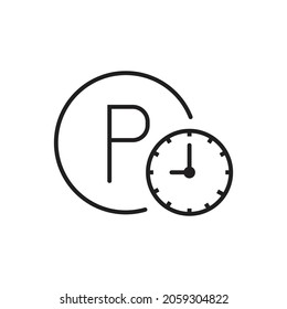 Design des Parkzeitsymbols, Vektorgrafik