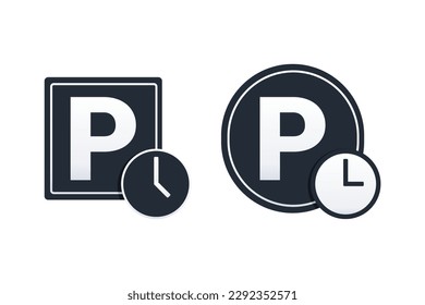 Parking time icon. Illustration vector