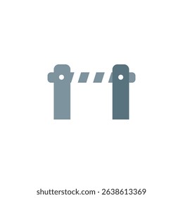 Parking toll gate barrier icon vector sign. Checkpoint icon vector illustration web design element. Parking barrier gate isolated on white background. Eps file 110.