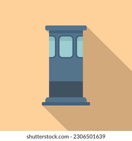 Parking tower icon flat vector. Car barrier. Zone transport