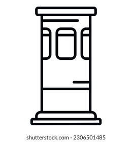 Parking tower icon outline vector. Car barrier. Zone transport