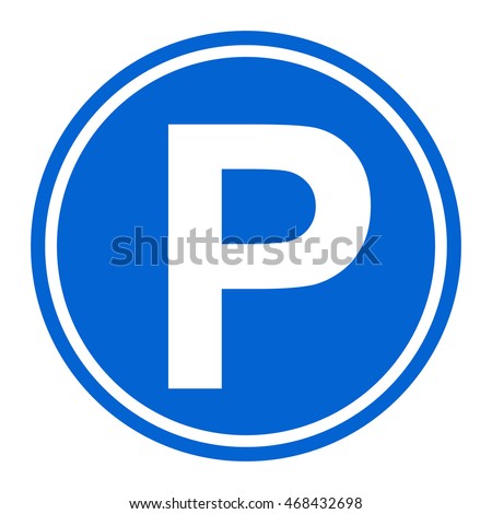 Parking traffic icon sign