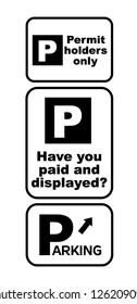 parking traffic sign vector illustration