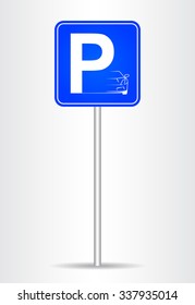 Parking traffic sign.  Vector illustration.