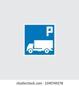 Parking for truck icon design. vector illustration