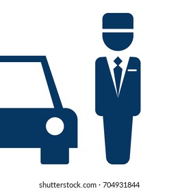 Parking Valet Icon. Vector Illustration Isolated On White Background