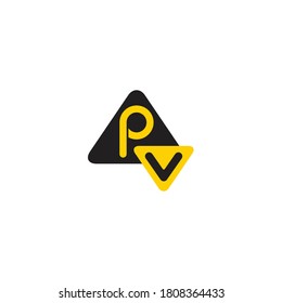 Parking lot and valet profession, vector logo design