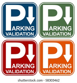 Parking Validation Sign