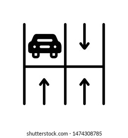 Parking vector black icon