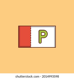 parking vector flat color icon