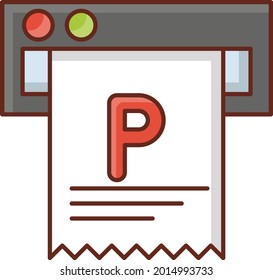 parking vector flat color icon