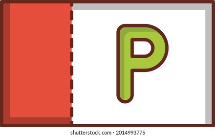 parking vector flat color icon