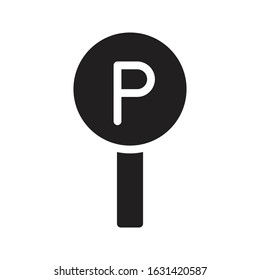 parking vector glyph flat icon 