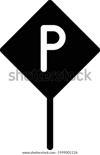 parking vector glyph flat
icon