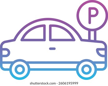 Parking vector icon. Can be used for printing, mobile and web applications.