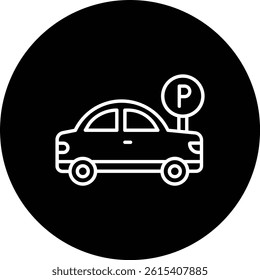 Parking vector icon. Can be used for printing, mobile and web applications.