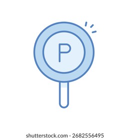Icono de Vector de estacionamiento Icono de Vector Ilustración de stock