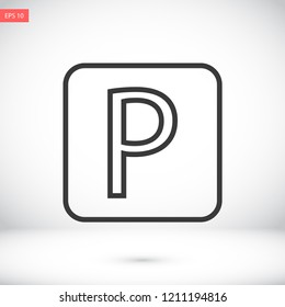 parking vector icon eps 10
