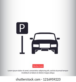 parking vector icon eps 10