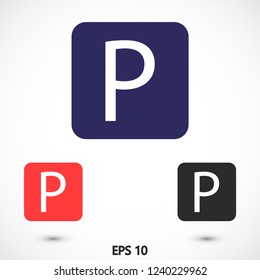 parking vector icon eps 10