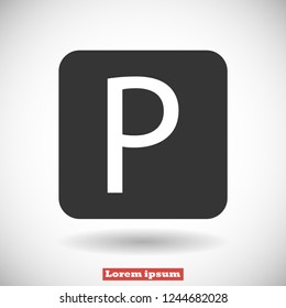 parking vector icon eps 10
