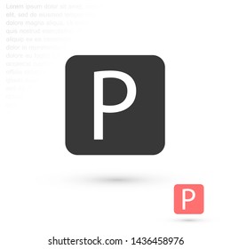 parking vector icon eps 10 , Lorem ipsum Flat design