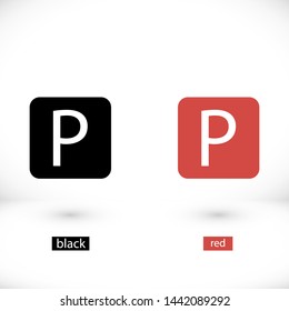 parking vector icon eps 10 , Lorem ipsum Flat design