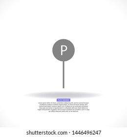 Parking Vector icon . illustration design