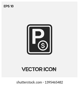 Parking vector icon illustration. Ui,Ux. Premium quality.