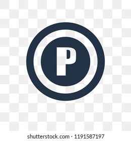 Parking vector icon isolated on transparent background, Parking transparency concept can be used web and mobile