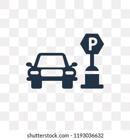 Parking vector icon isolated on transparent background, Parking transparency concept can be used web and mobile