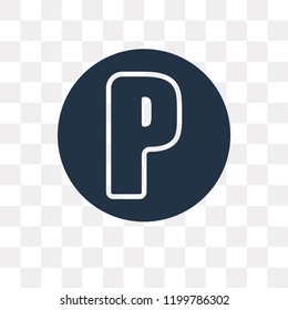 Parking vector icon isolated on transparent background, Parking transparency concept can be used web and mobile