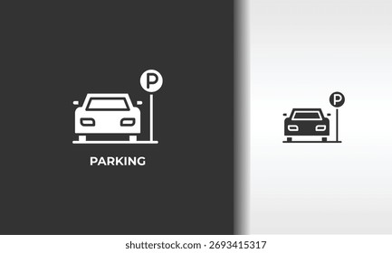 Vector De Estacionamiento, Icono O Signo De Logotipo Ilustración De Símbolo Aislado