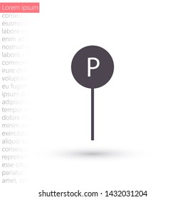 Parking Vector icon . Lorem Ipsum Illustration design