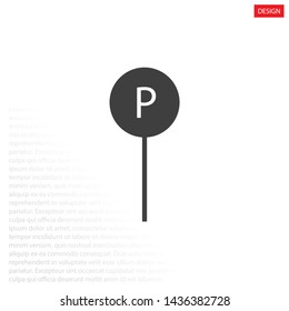 Parking Vector icon . Lorem Ipsum Illustration design