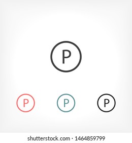 Parking Vector icon . Lorem Ipsum Illustration design
