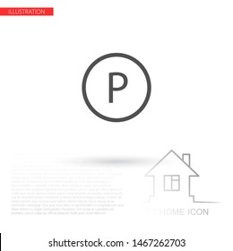 Parking Vector icon . Lorem Ipsum Illustration design