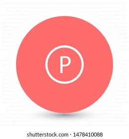 Parking Vector icon . Lorem Ipsum Illustration design