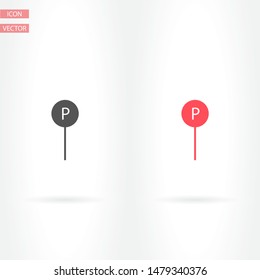Parking Vector icon . Lorem Ipsum Illustration design