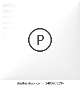 Parking Vector icon . Lorem Ipsum Illustration design
