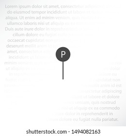 Parking Vector icon . Lorem Ipsum Illustration design