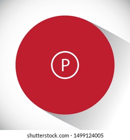 Parking Vector icon . Lorem Ipsum Illustration design