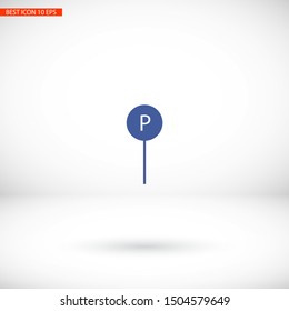Parking Vector icon . Lorem Ipsum Illustration design