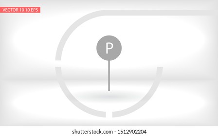 Parking Vector icon . Lorem Ipsum Illustration design